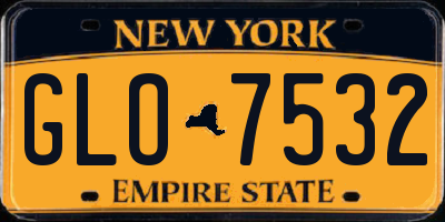 NY license plate GLO7532