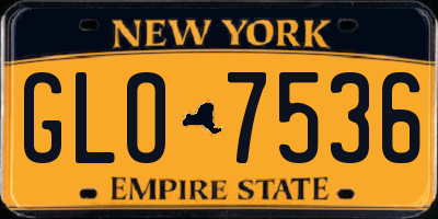 NY license plate GLO7536