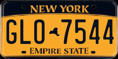 NY license plate GLO7544