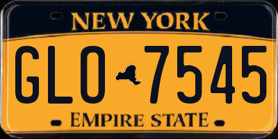 NY license plate GLO7545
