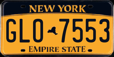 NY license plate GLO7553