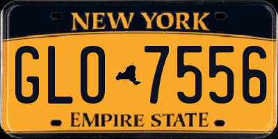 NY license plate GLO7556