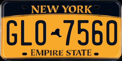 NY license plate GLO7560