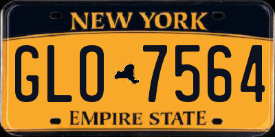 NY license plate GLO7564