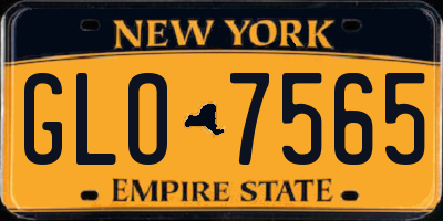 NY license plate GLO7565