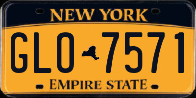NY license plate GLO7571