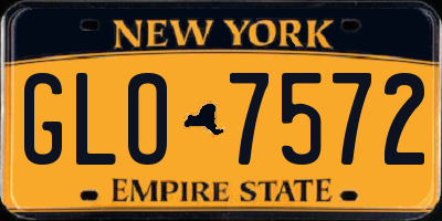 NY license plate GLO7572