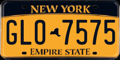 NY license plate GLO7575