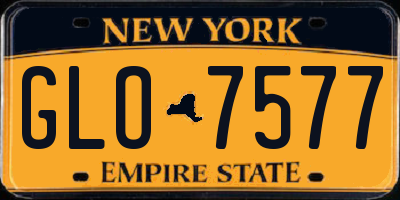 NY license plate GLO7577