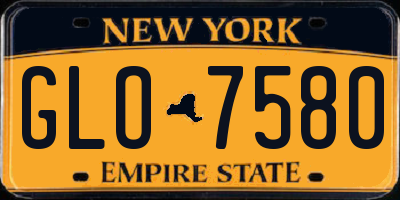 NY license plate GLO7580