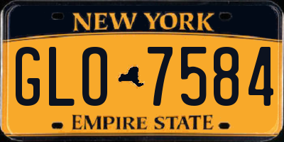 NY license plate GLO7584