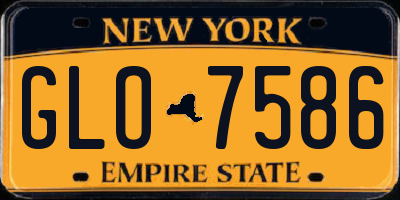 NY license plate GLO7586