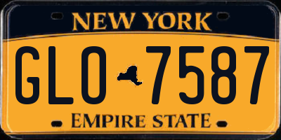 NY license plate GLO7587