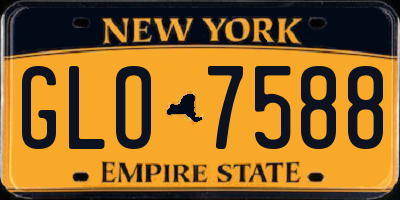 NY license plate GLO7588