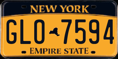 NY license plate GLO7594