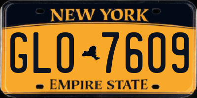 NY license plate GLO7609