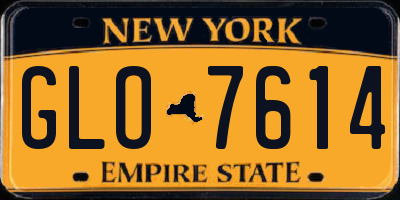 NY license plate GLO7614