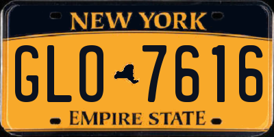 NY license plate GLO7616