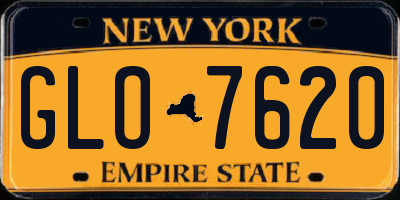 NY license plate GLO7620