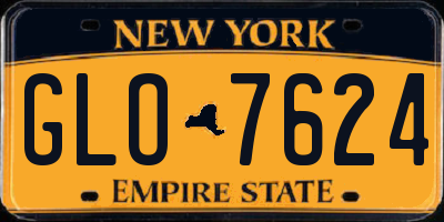 NY license plate GLO7624