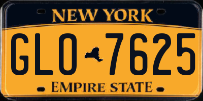 NY license plate GLO7625