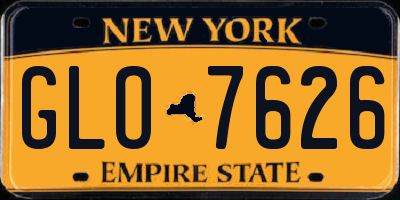 NY license plate GLO7626