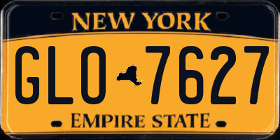 NY license plate GLO7627