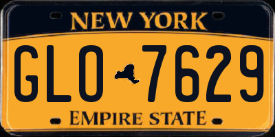 NY license plate GLO7629