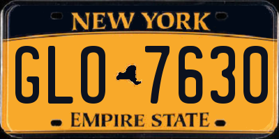NY license plate GLO7630