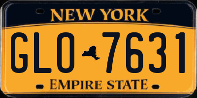NY license plate GLO7631