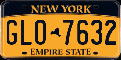 NY license plate GLO7632