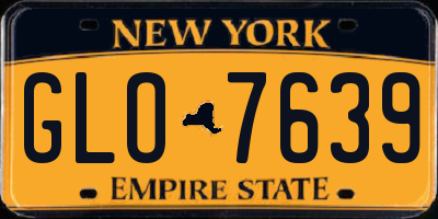 NY license plate GLO7639