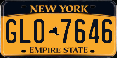NY license plate GLO7646