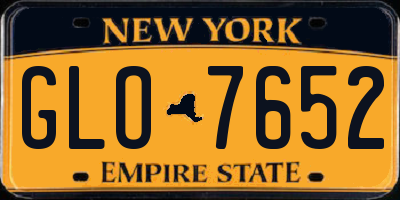 NY license plate GLO7652