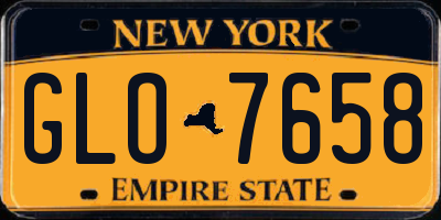 NY license plate GLO7658