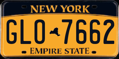 NY license plate GLO7662