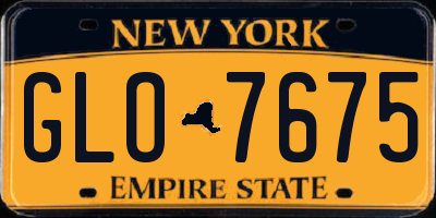 NY license plate GLO7675