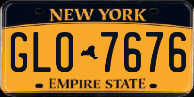 NY license plate GLO7676