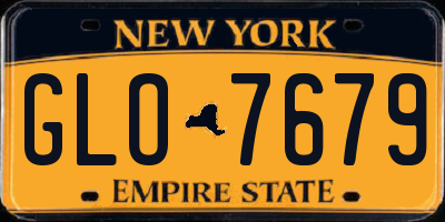 NY license plate GLO7679