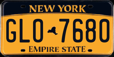 NY license plate GLO7680