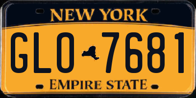 NY license plate GLO7681