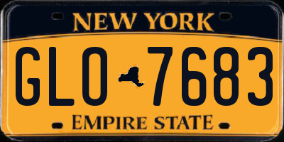 NY license plate GLO7683
