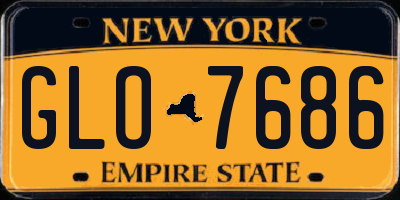 NY license plate GLO7686