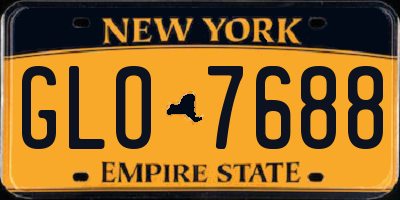NY license plate GLO7688