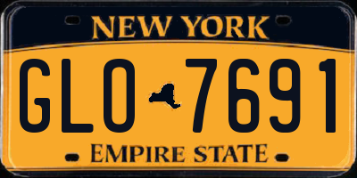 NY license plate GLO7691