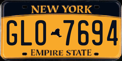 NY license plate GLO7694