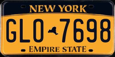NY license plate GLO7698