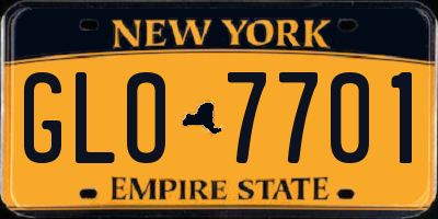 NY license plate GLO7701