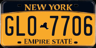NY license plate GLO7706