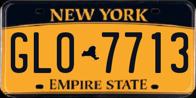 NY license plate GLO7713